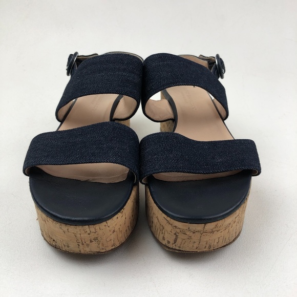 Club Monaco Florin Platform Denim Sandals - Picture 2 of 8